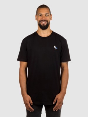 Image of Cleptomanicx Embro Gull T-Shirt nero