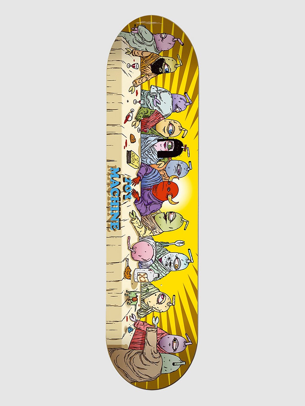 Image of Toy Machine Last Supper 8.0" Skateboard Deck giallo