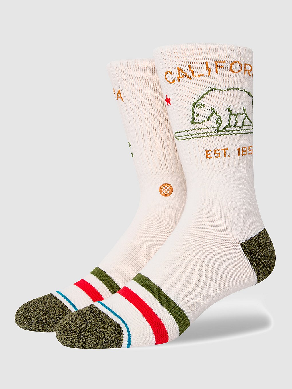 Stance California Republic 2 Socks blanc