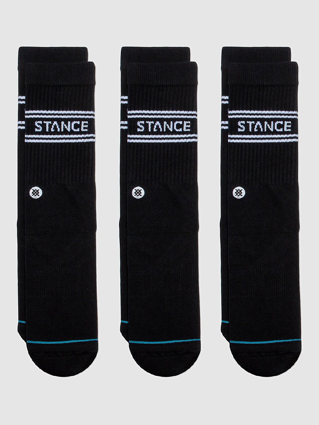 Stance Basic 3 Pack Crew Socks noir