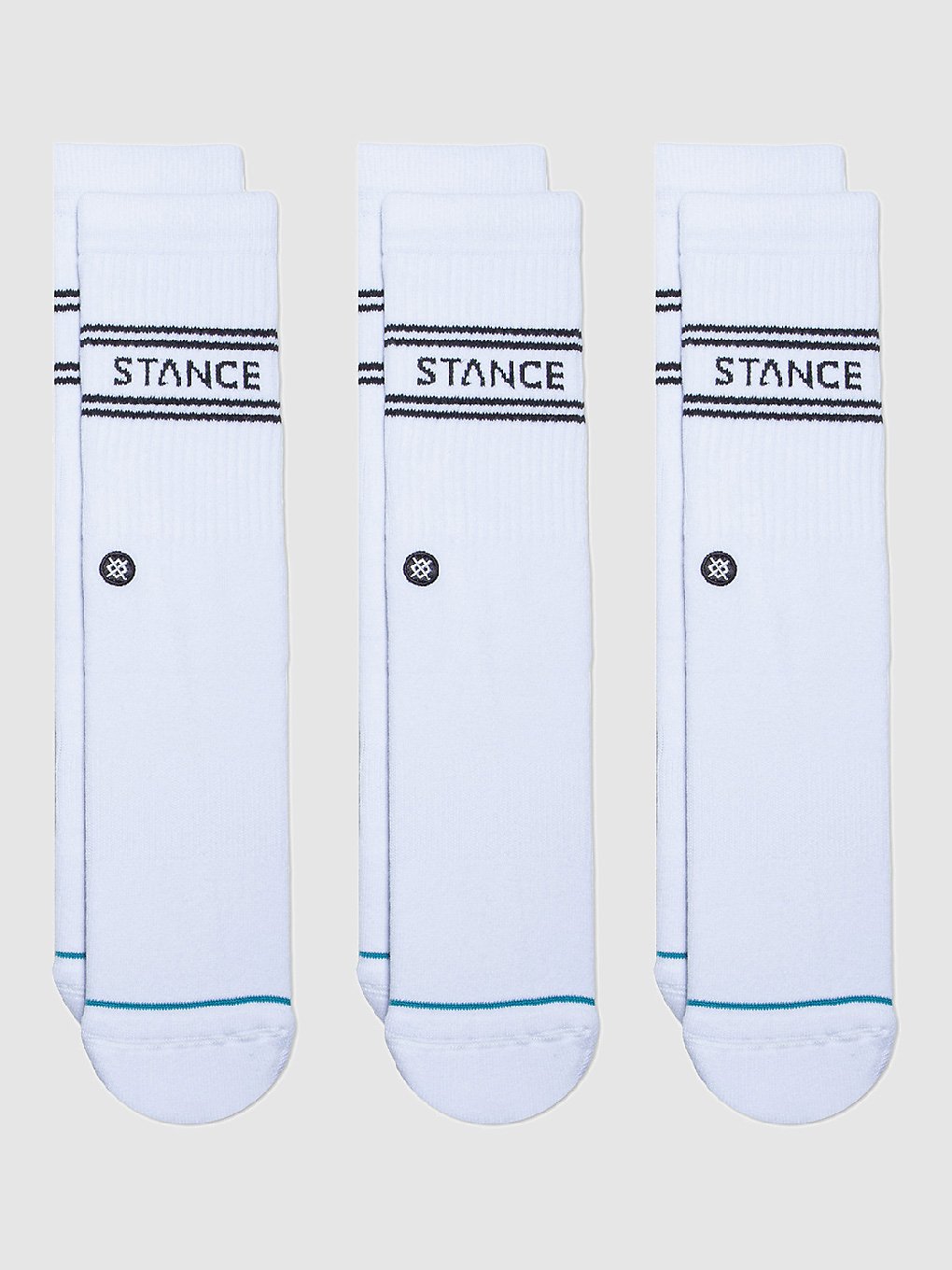 Stance Basic 3 Pack Crew Socks blanc
