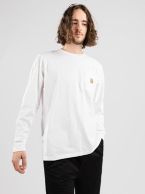 Carhartt WIP Pocket Langærmet t-shirt hvid
