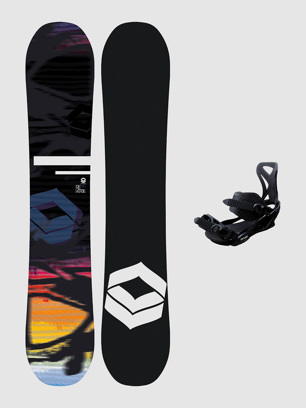 Reverse 147 + Sonic Pro M Black 2023 Conjunto Snowboard