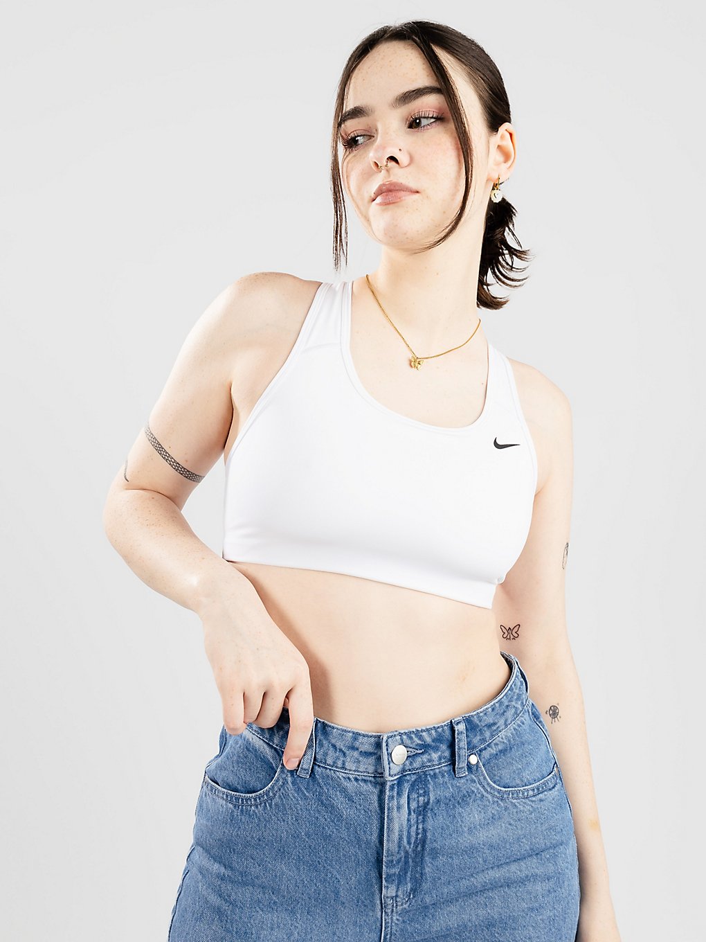 Nike Swoosh S- Brassière blanc