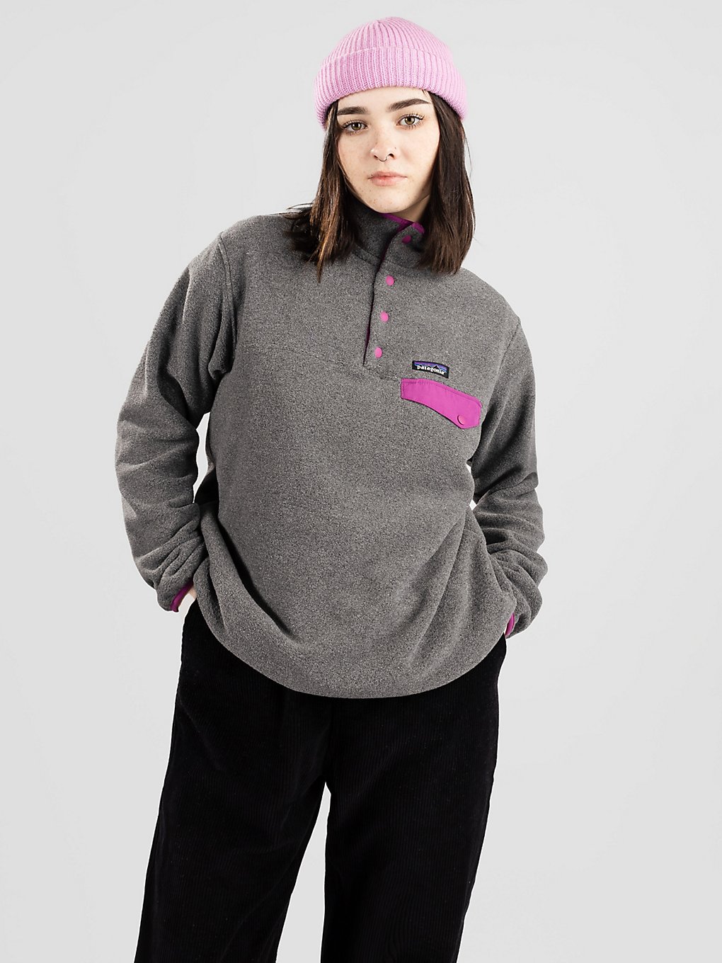 Patagonia Lw Synch Snap Fleece Sweater amaranth pink