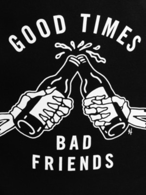 Good Times Bad Friends Hoodie med Dragkedja