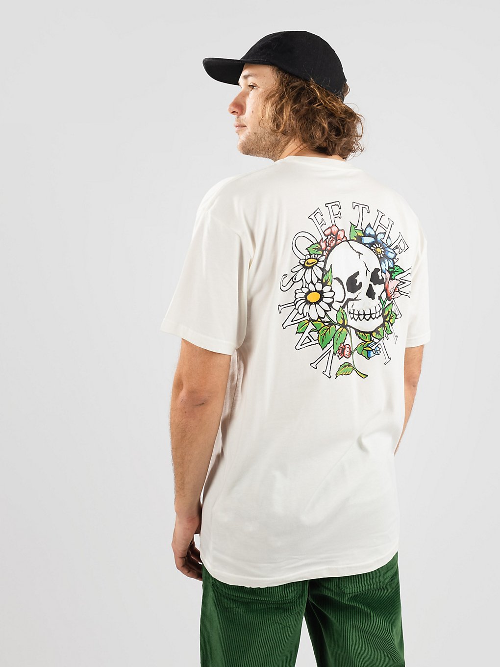 Vans Floral Skull T-Shirt antique white