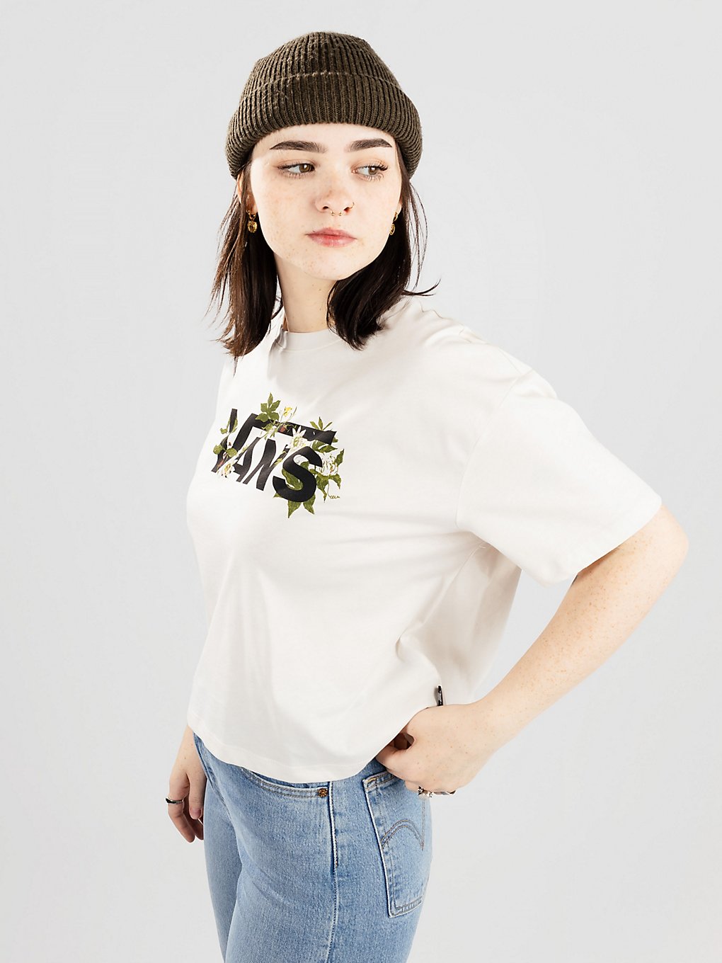 Image of Vans Wyld Vee Relaxed Boxy T-Shirt bianco