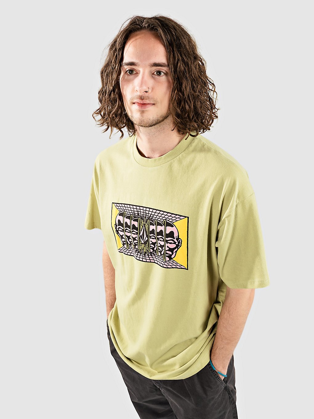 Image of Volcom Mind Invasion T-Shirt verde