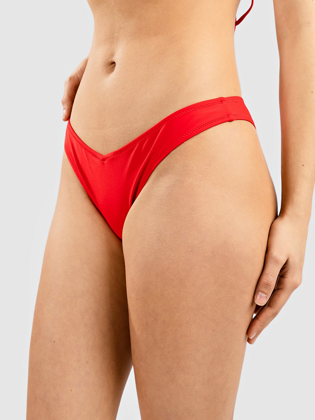 Image of Volcom Simply Solid V Bikini Bottom rosso