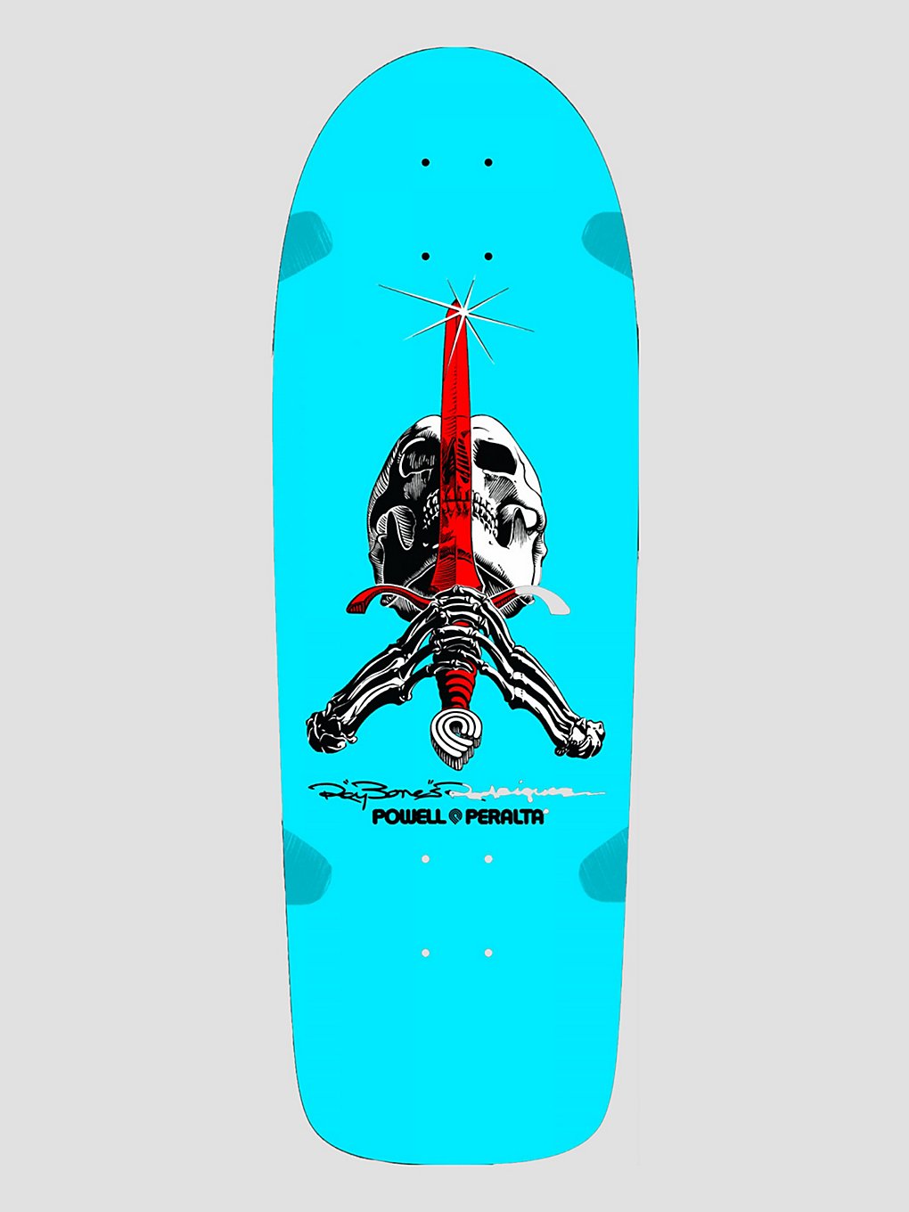 Image of Powell Peralta OG Ray Rodriguez Skull & Sword 10.0" Skateboard Deck blu