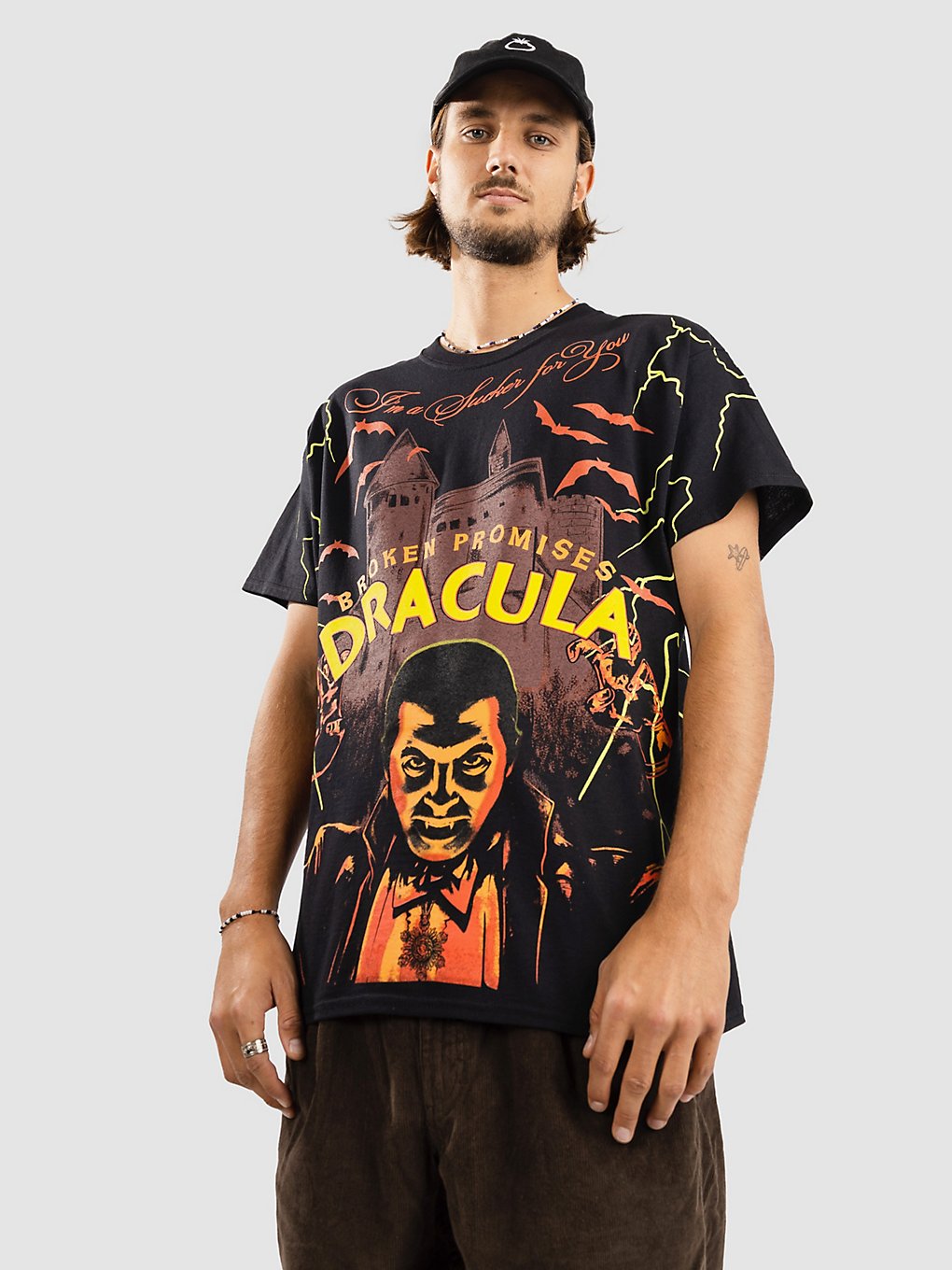 Image of Broken Promises Dracula Sucker For You T-Shirt nero