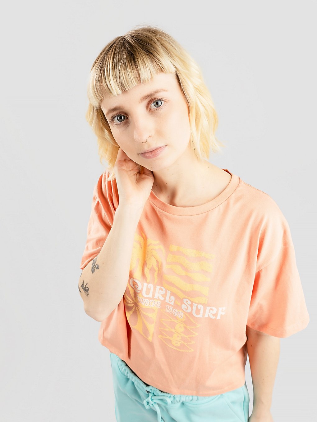 Image of Rip Curl Always Summer Crop T-Shirt rosa