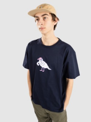 Image of Cleptomanicx Gull Cap T-Shirt blu