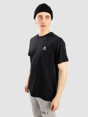 Image of Converse Standard Fit Left Chest Star Chev Emb T-Shirt nero