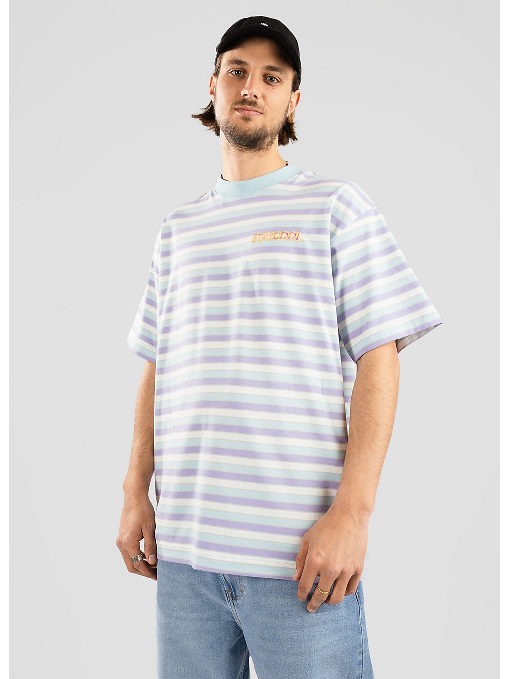 Image of Staycoolnyc Blueberry Striped T-Shirt fantasia