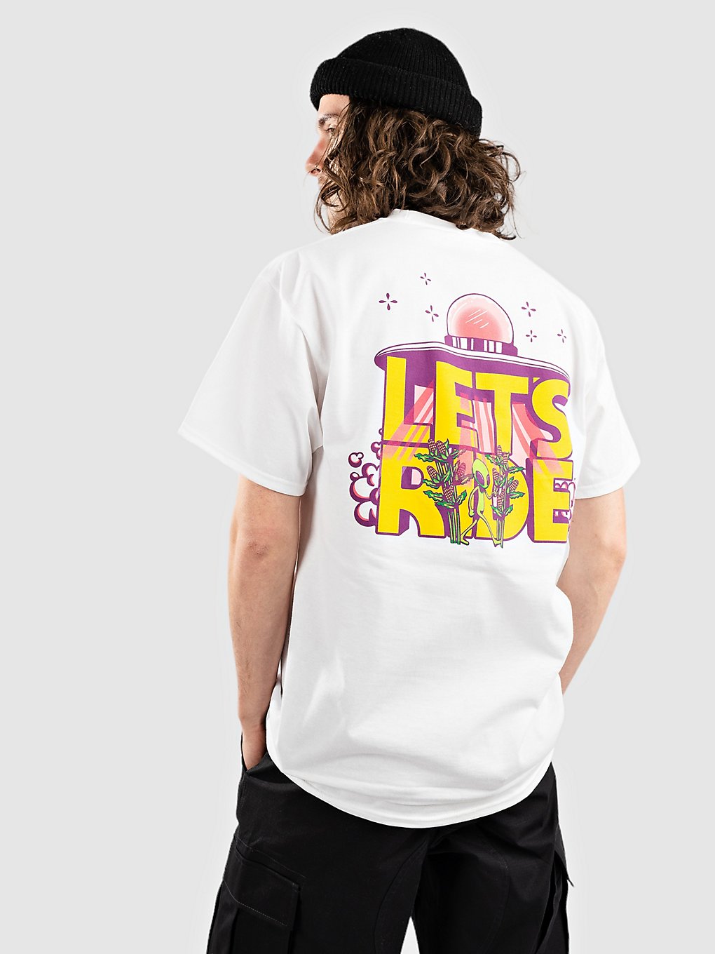 Image of A.Lab Lets Ride T-Shirt bianco