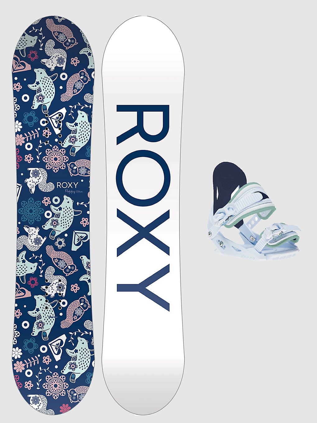 Roxy Poppy Package + Poppy XS 2024 Set de snowboard à motifs