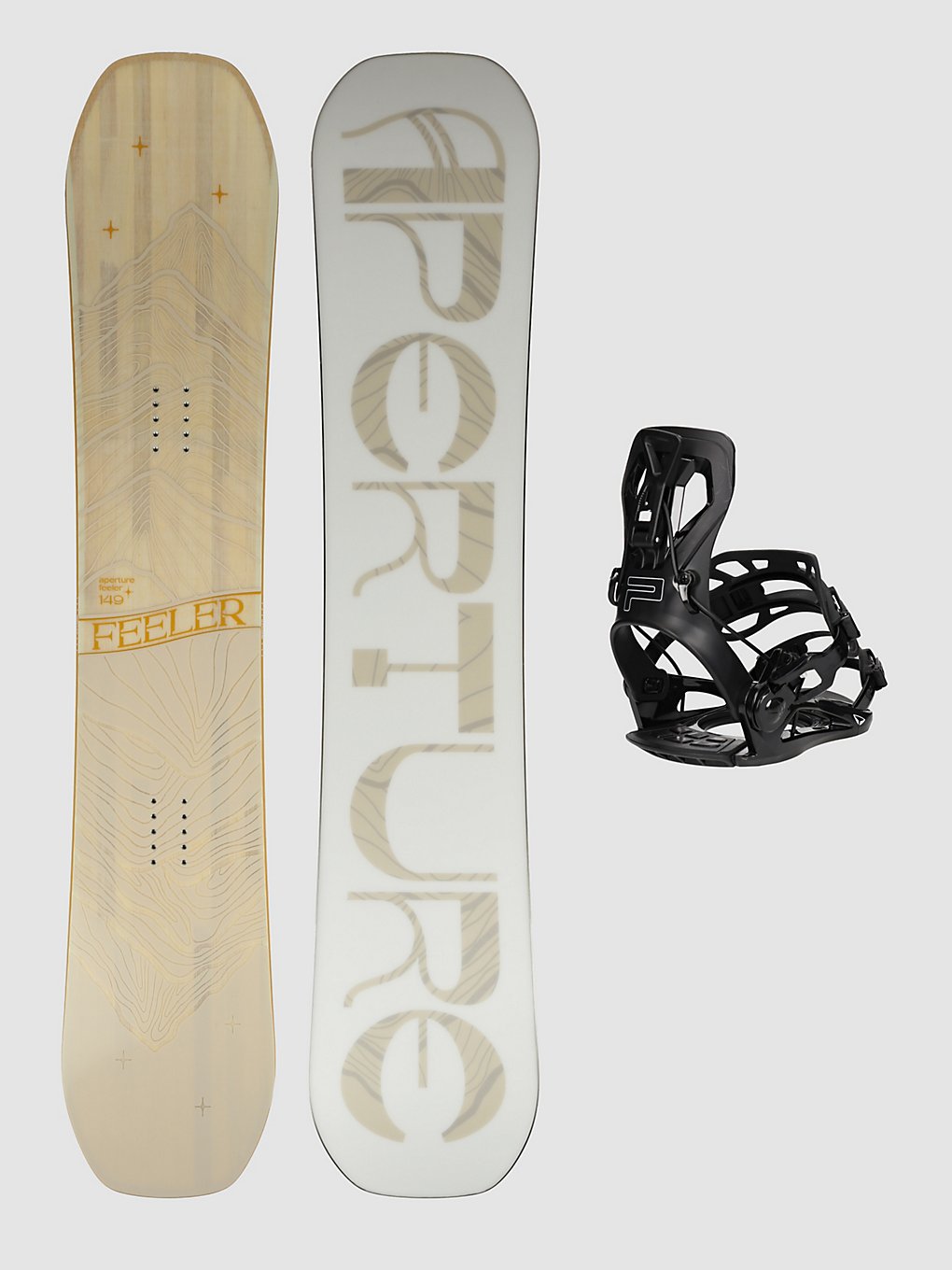 Aperture Feeler + 2024 SP FT360 S Set de Snowboard à motifs