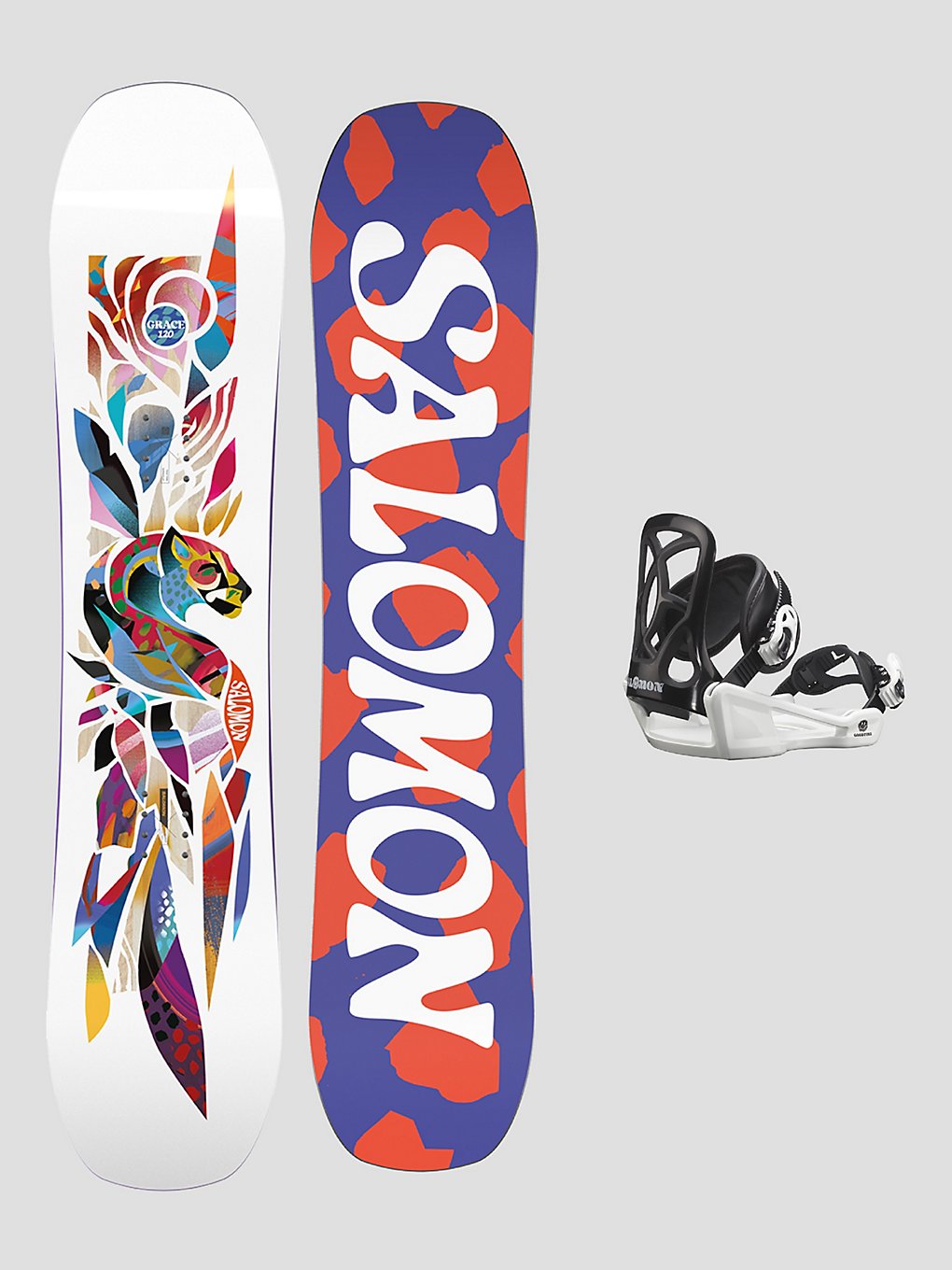 Salomon Grace+Goodtime Black Xs 2024 Set de snowboard à motifs