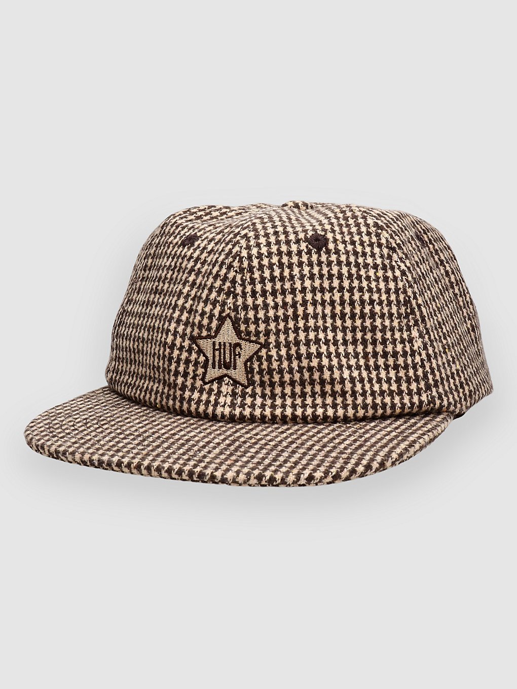 HUF One Star Houndstooth 6 Casquette marron