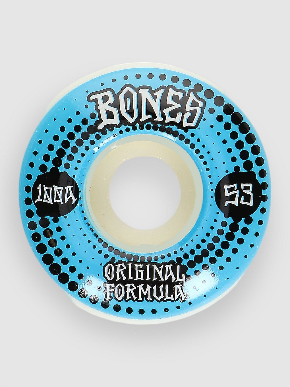 Image of Bones Wheels 100's Originals #5 V4 Wide 100A 53mm Ruote bianco