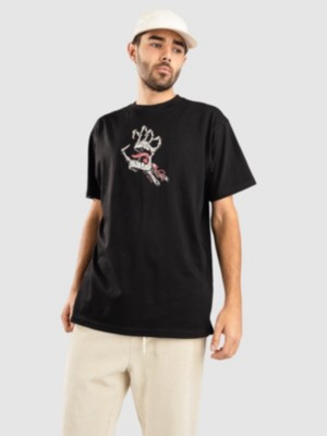 Image of Santa Cruz Bone Hand Cruz Front T-Shirt nero
