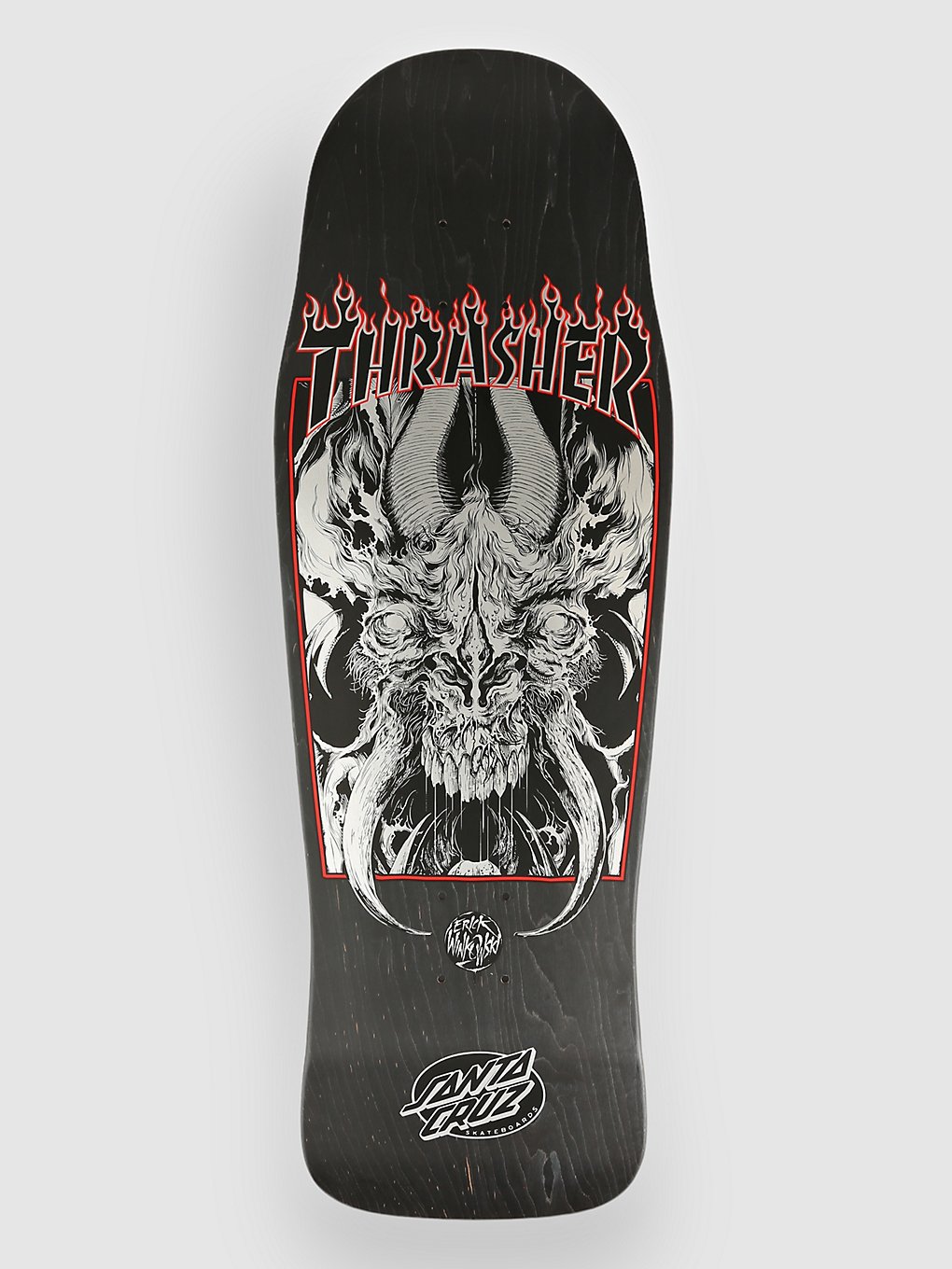 Image of Santa Cruz X Thrasher Winkowski Primeval 10.35" Skateboard Deck nero