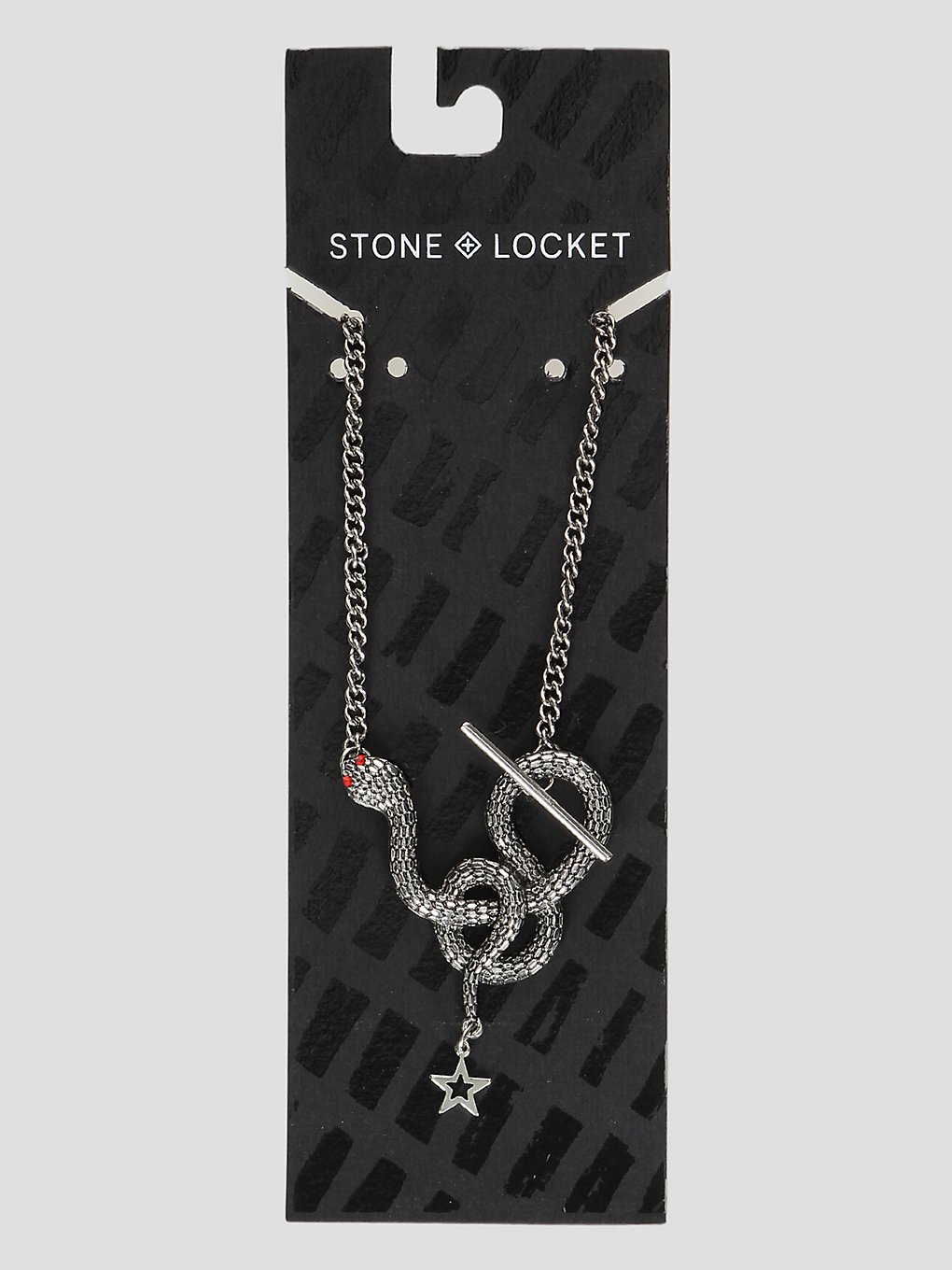 Stone and Locket Snake Bite Collier à motifs