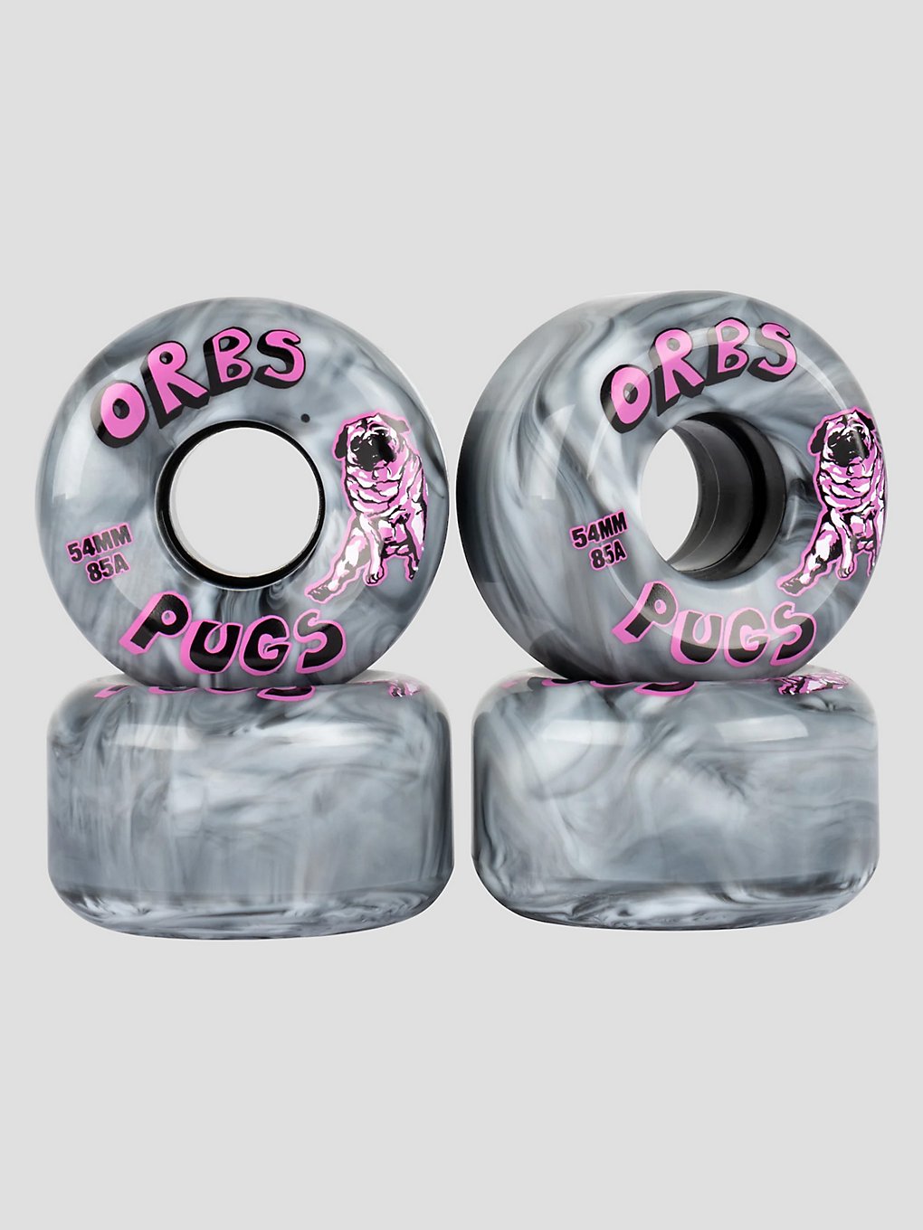 Image of Welcome Orbs Pugs Swirls Conical 85A 54mm Ruote nero