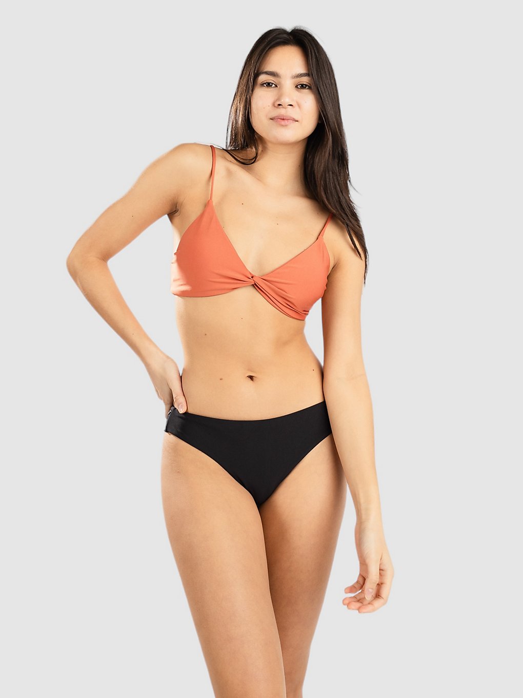 Image of Volcom Simply Seamless Vneck Bikini Top arancione