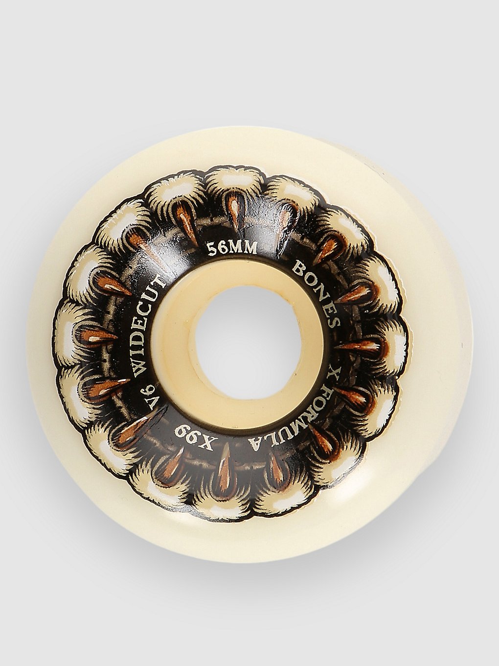 Image of Bones Wheels Grippin Wolf V6 Wide Cut 99A 56mm Ruote bianco