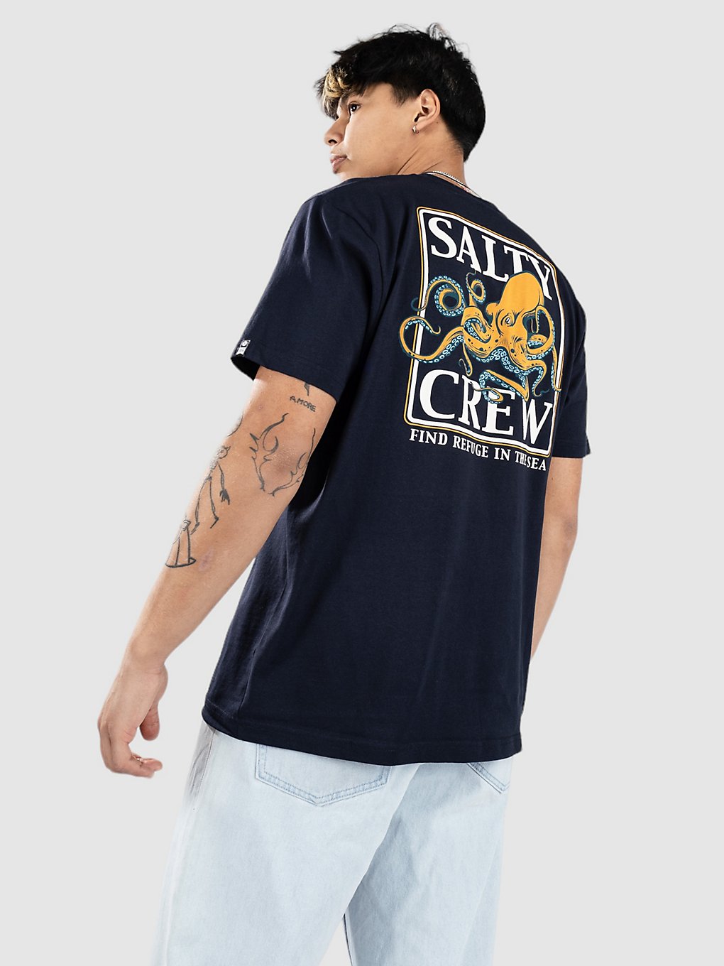 Salty Crew Ink Slinger Standard T-Shirt bleu