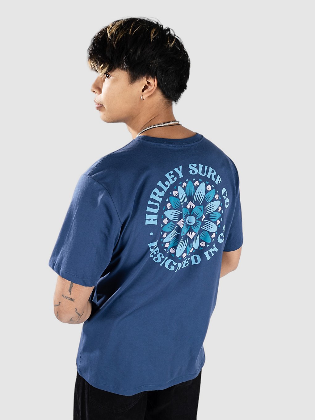 Image of Hurley Evd Pedals T-Shirt blu