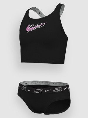 Nike Swim Crossback Midkini Set Bikini schwarz