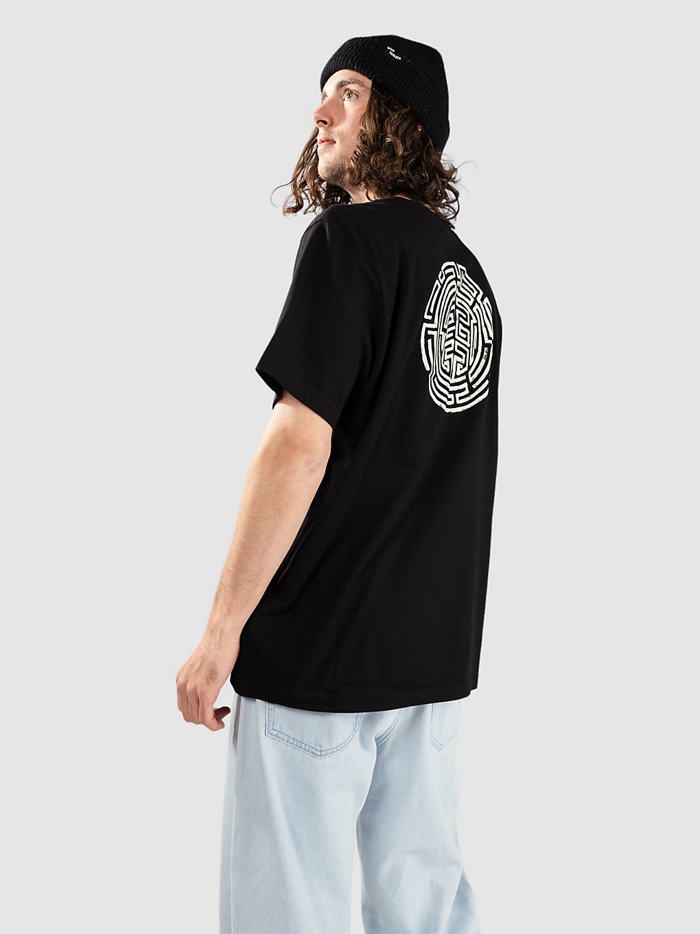 Image of Element Labyrinth Mono T-Shirt nero