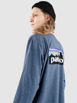 Patagonia P-6 Logo Responsibili Langærmet t-shirt blå