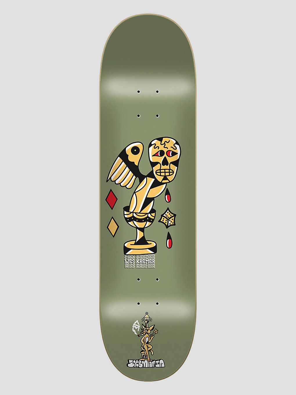 Image of SK8 Mafia Kremer Smug 8.25"X32" Skateboard Deck fantasia