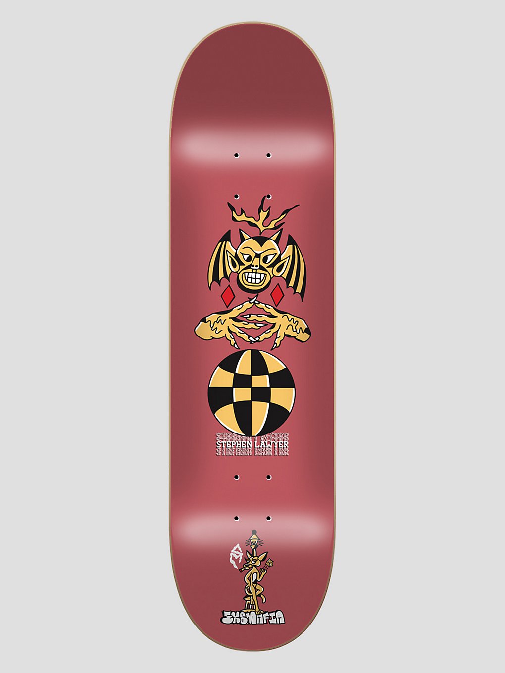 Image of SK8 Mafia Lawyer Smug 8.1"X32" Skateboard Deck fantasia