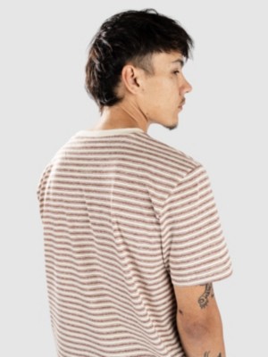 Akrod S-S Cot-Linen Stripe T-paita