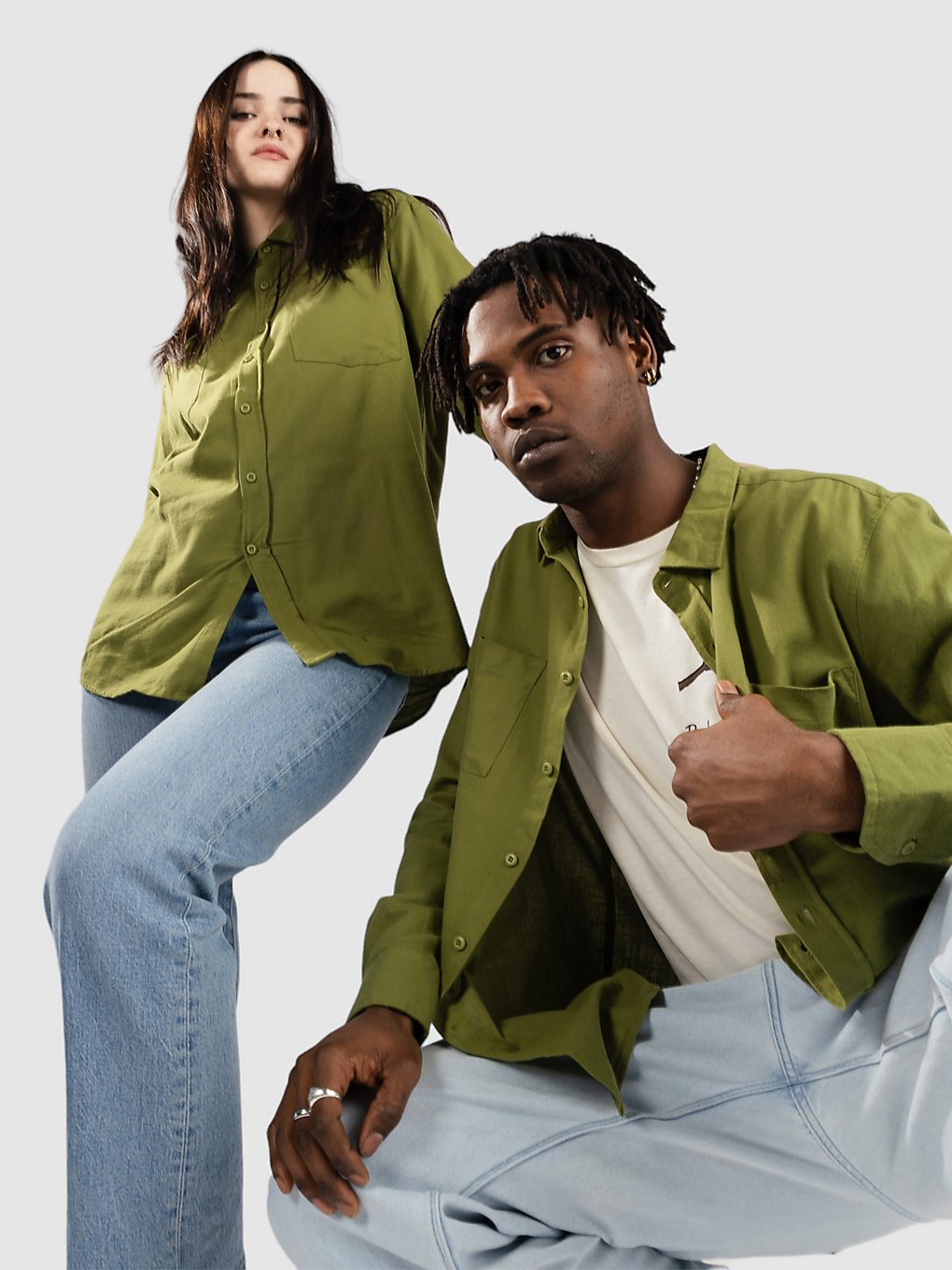 Image of Urban Classics Flanell Camicia verde