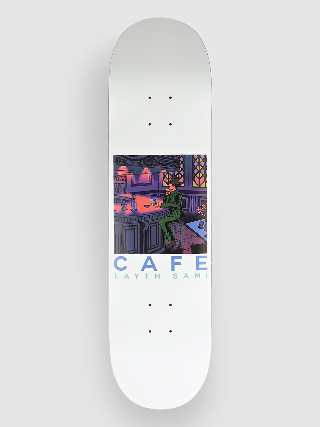Image of Skateboard Café Barfly 8.25" Skateboard Deck bianco