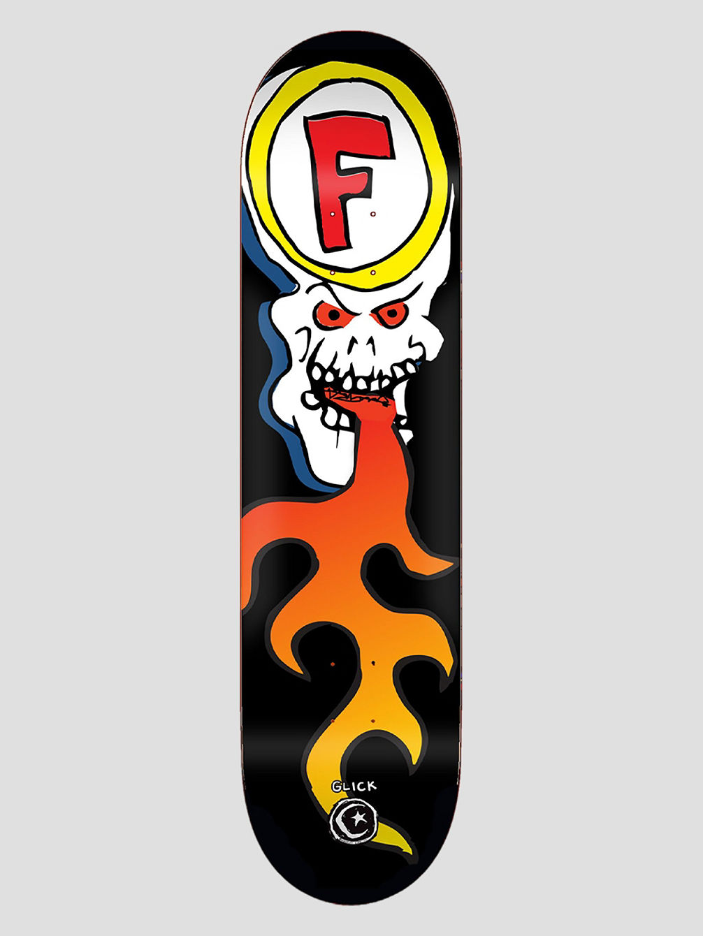 Glick Skull Fire 8.5&amp;#034; Skateboard Deck