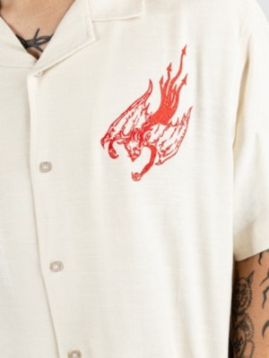 Hellion Embroidered Linen Skjorte