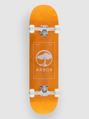 Image of Arbor Street 8.25" Logo Skateboard Completo arancione