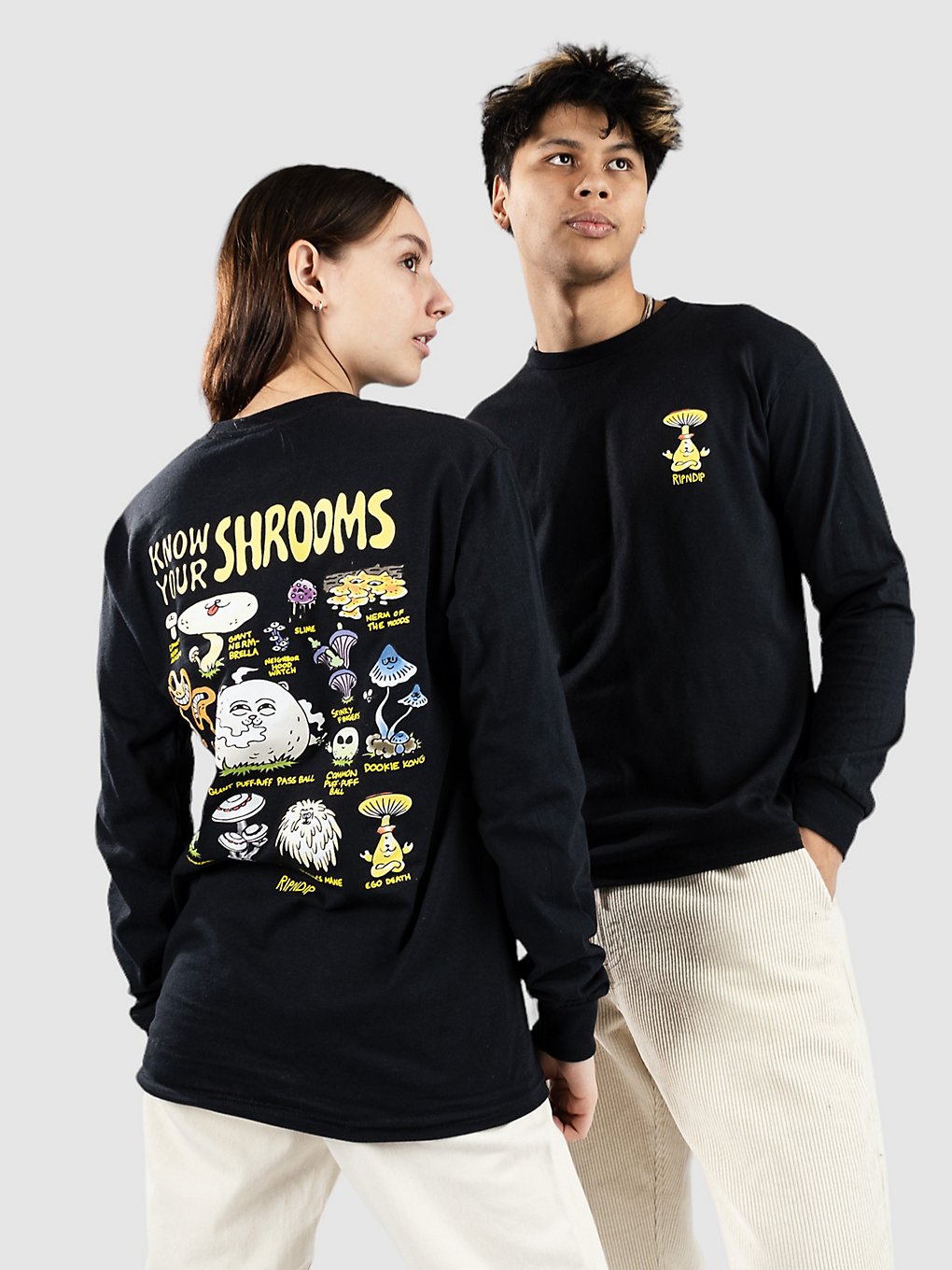 RIPNDIP Know Ur Shrooms T-Shirt noir