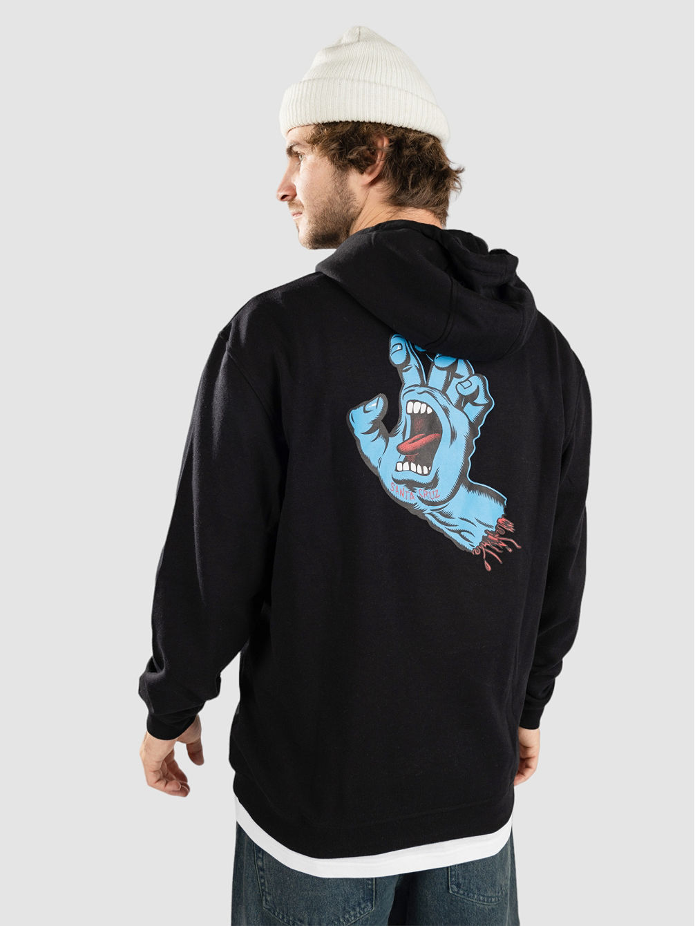 Screaming Hand Chest Hoodie