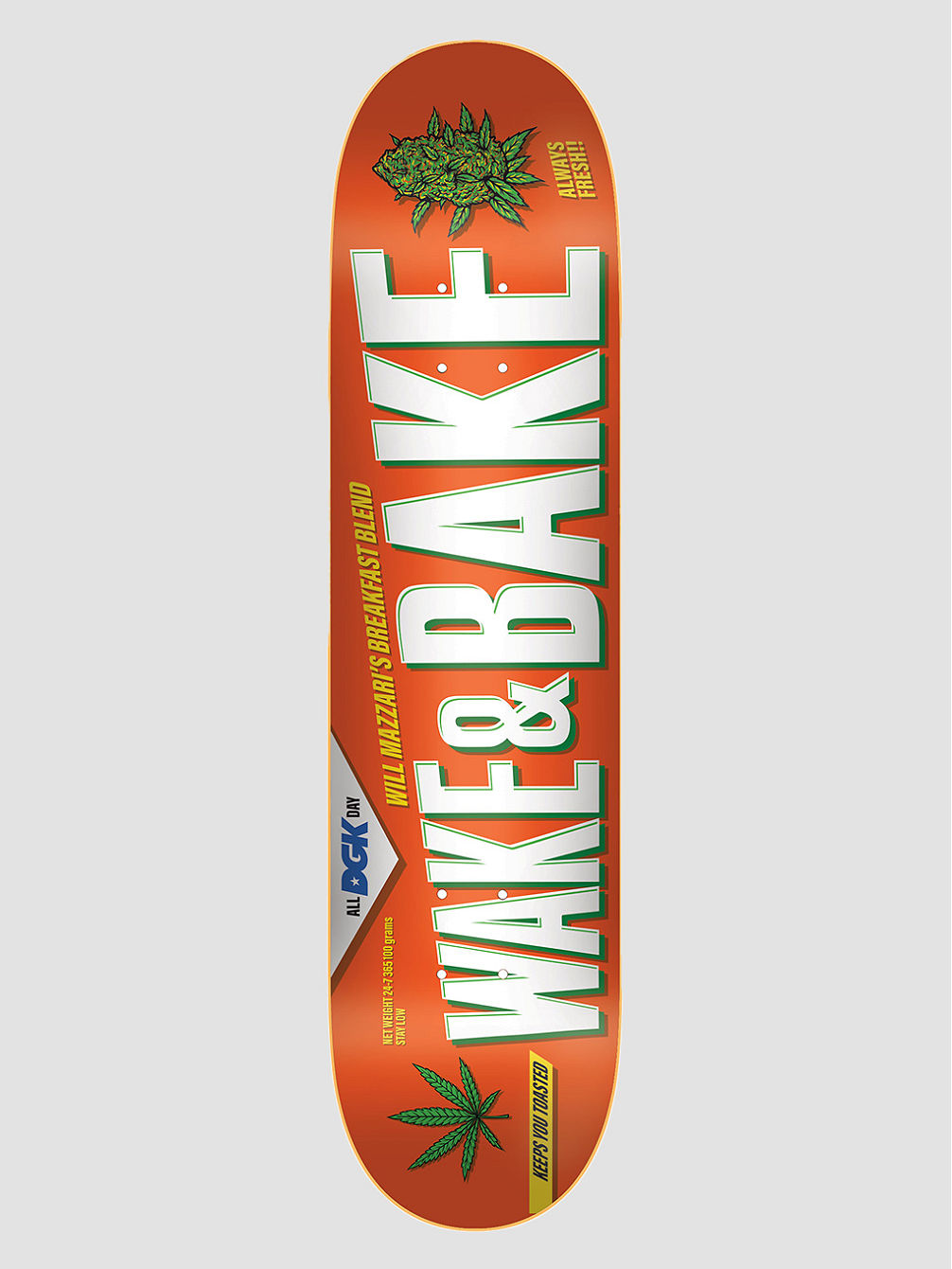 Wake&amp;amp;Bake Mazzari 8.25&amp;#034; Skateboard Deck