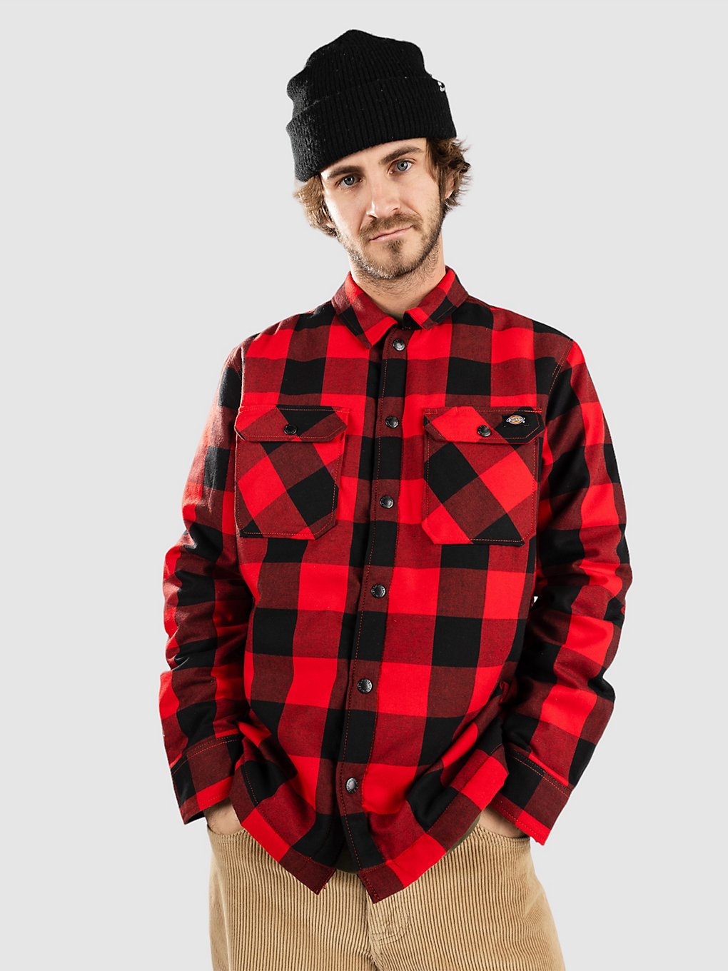 Dickies Sherpa Lined Sacramento Chemise rouge