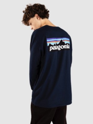 Patagonia P-6 Logo Responsibili Langærmet t-shirt blå